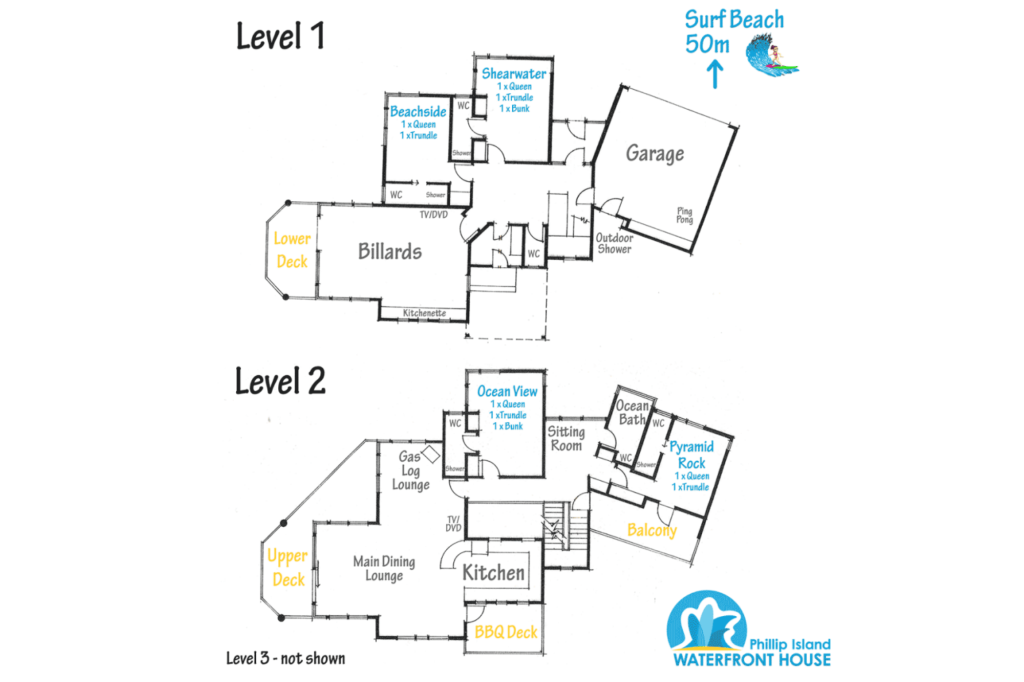 Phillip Island Waterfront House Layout